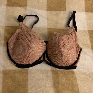Victoria's Secret Mesh Lace Bra - Pink and Black